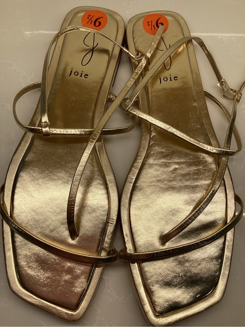 NWT || Joie Glory Gold Strappy Sandals. Size. 9.5 M